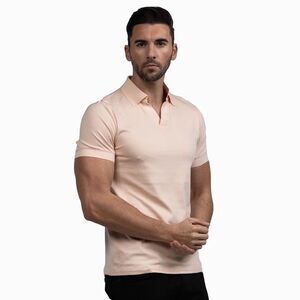Co Thirty Six Men’s Polo Shirt Short Sleeve Casual Minimal Size XL Pink “Tan”